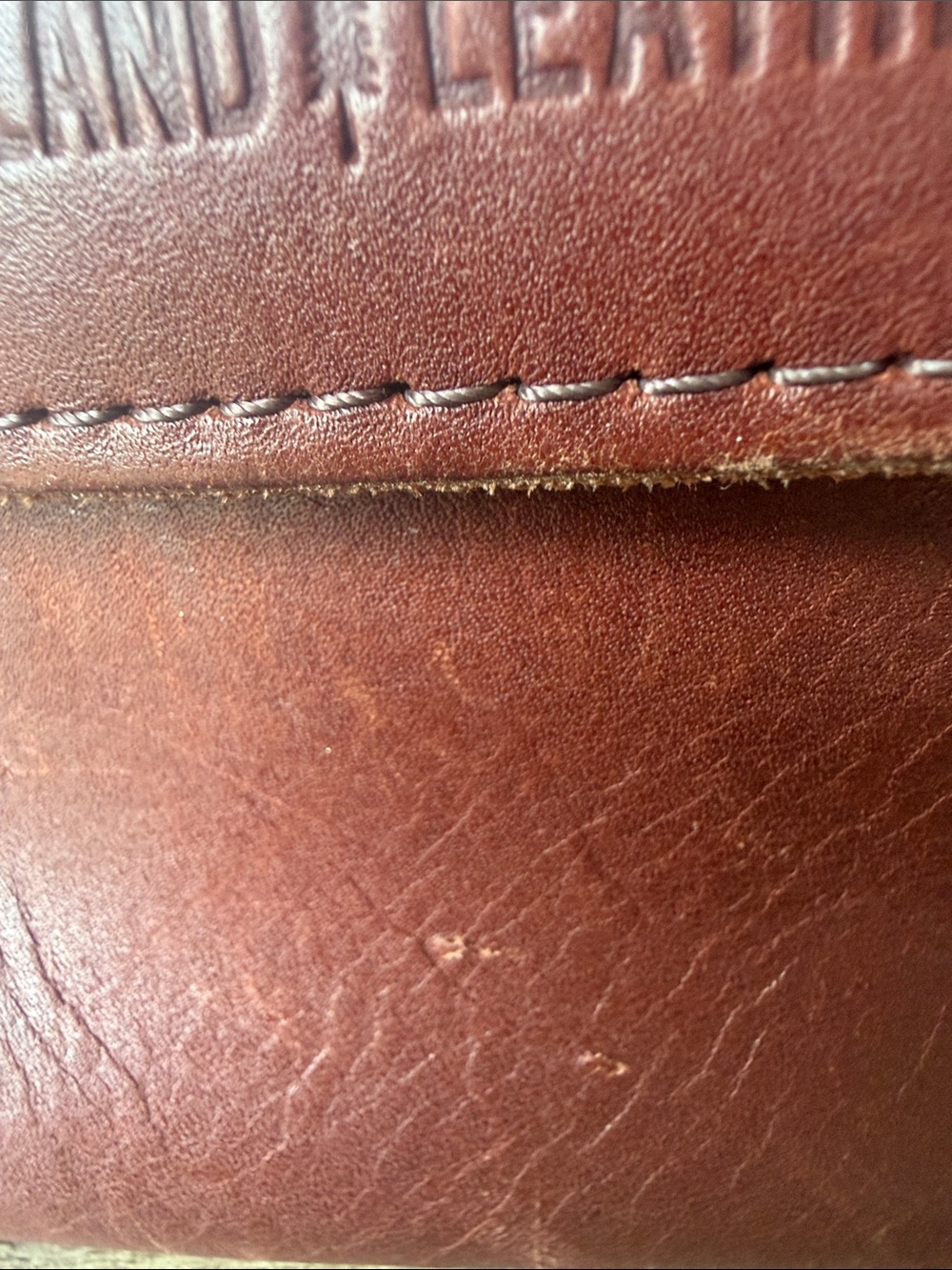 Portland Leather Women’s Rust Brown Leather Crossbody - Picture 8 of 9
